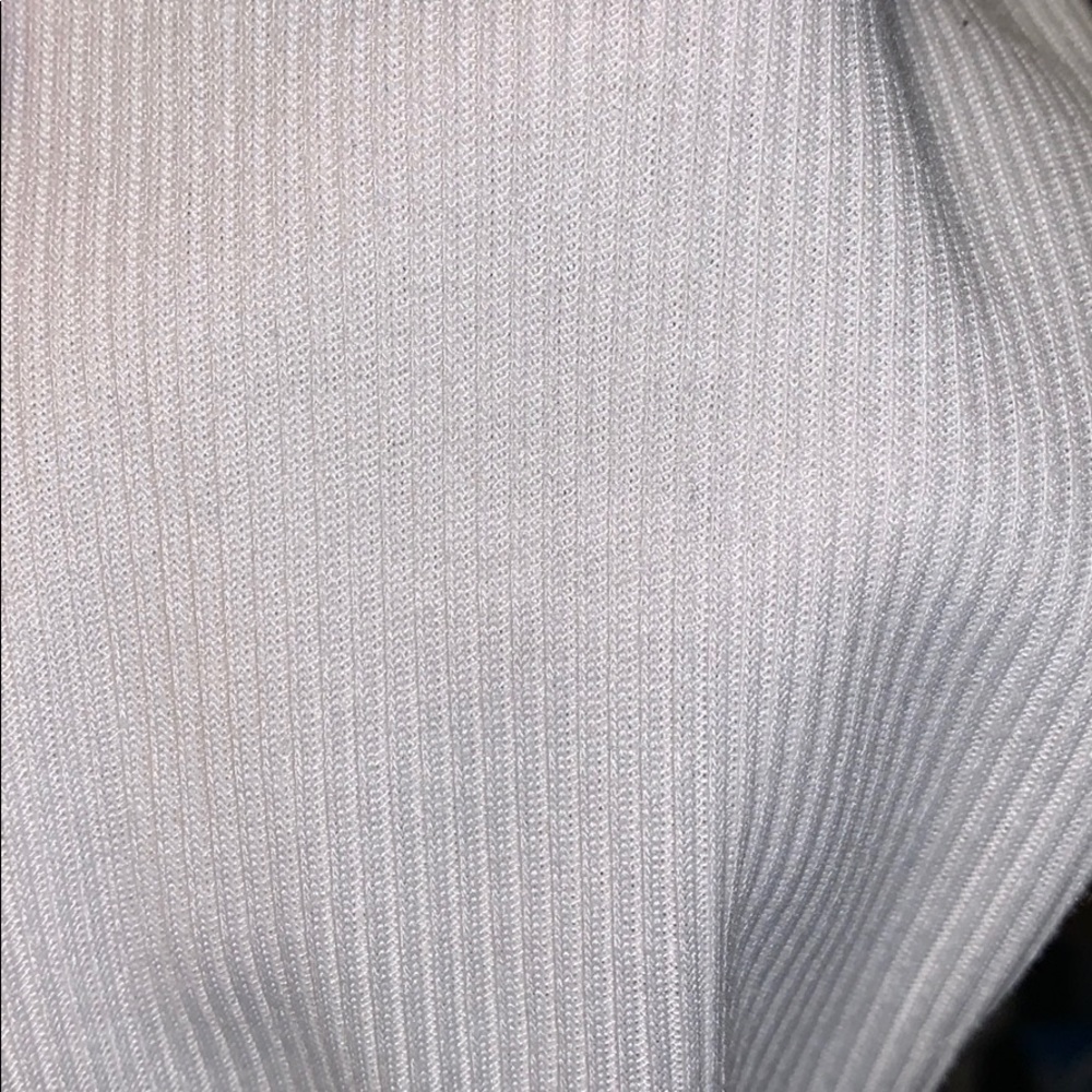 White ribbed turtleneck